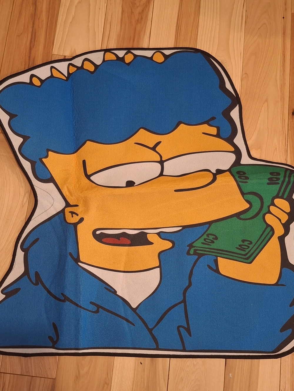 NEW Bart Simpson Rug The Simpsons Blue Cash Money Area Non-Slip Wall Hanging